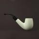Smooth Bent Pipe 9 Mm Filter Block Meerschaum-new-handcarved Case#1182 W Tamper
