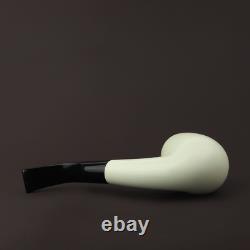 Smooth Bent Pipe 9 MM Filter BLOCK MEERSCHAUM-NEW-HANDCARVED Case#1182 W Tamper
