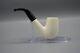 Smooth Bent Pipe 9 Mm Filter Block Meerschaum-new-handcarved Case#201 W Tamper