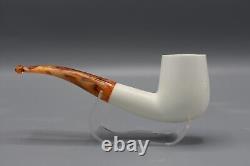 Smooth Bent Pipe new-block Meerschaum Handmade Custom Case#1835