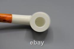 Smooth Bent Pipe new-block Meerschaum Handmade Custom Case#1835