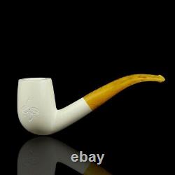 Smooth Bent Pipe new-block Meerschaum Handmade Custom Case#571