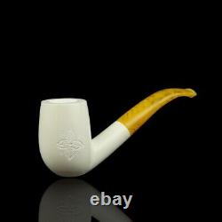 Smooth Bent Pipe new-block Meerschaum Handmade Custom Case#571