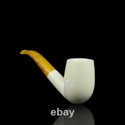 Smooth Bent Pipe new-block Meerschaum Handmade Custom Case#571