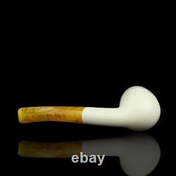 Smooth Bent Pipe new-block Meerschaum Handmade Custom Case#571