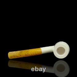 Smooth Bent Pipe new-block Meerschaum Handmade Custom Case#571