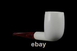 Smooth Billiard Pipe By Tekin-new-block Meerschaum Handmade W Case#1573