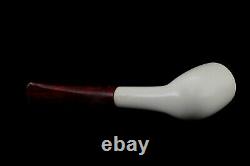 Smooth Billiard Pipe By Tekin-new-block Meerschaum Handmade W Case#1573