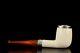 Smooth Billiard Pipe By Tekin-new-block Meerschaum Handmade W Case#459