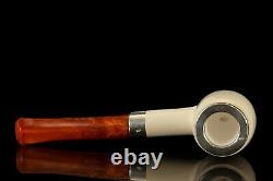 Smooth Billiard Pipe By Tekin-new-block Meerschaum Handmade W Case#459