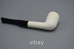 Smooth Billiard Pipe & Tamper BLOCK MEERSCHAUM-NEW-HAND CARVED Case#516