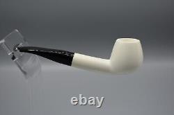 Smooth Brandy Pipe New block Meerschaum Handmade Fitted Army Pocket Case#974