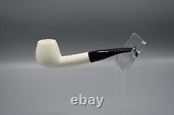 Smooth Brandy Pipe New block Meerschaum Handmade Fitted Army Pocket Case#974