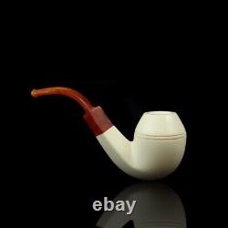 Smooth Bulldog Pipe W Tamper New block Meerschaum Handmade With Case#1814