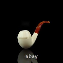 Smooth Bulldog Pipe W Tamper New block Meerschaum Handmade With Case#1814