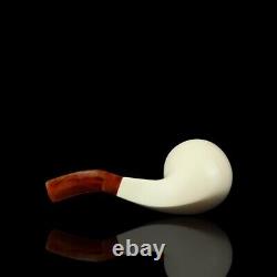 Smooth Bulldog Pipe W Tamper New block Meerschaum Handmade With Case#1814