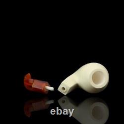 Smooth Bulldog Pipe W Tamper New block Meerschaum Handmade With Case#1814