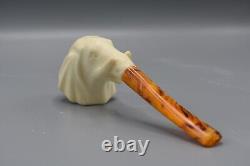 Smooth Elephant Pipe New Block Meerschaum Handmade W Case#1668