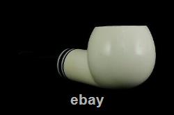 Smooth Fat Pot Pipe BLOCK MEERSCHAUM-NEW-HAND CARVED W Case#1509
