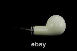 Smooth Fat Pot Pipe BLOCK MEERSCHAUM-NEW-HAND CARVED W Case#1509
