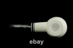 Smooth Fat Pot Pipe BLOCK MEERSCHAUM-NEW-HAND CARVED W Case#854