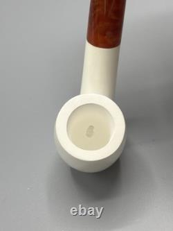 Smooth Finish Bent Pipe new-block Meerschaum Handmade With Case#1827