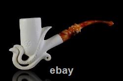 Smooth Freehand Pipe By Ali New Block Meerschaum Handmade W Case#1210