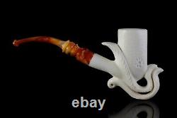 Smooth Freehand Pipe By Ali New Block Meerschaum Handmade W Case#1210