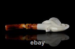 Smooth Freehand Pipe By Ali New Block Meerschaum Handmade W Case#1210