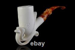 Smooth Freehand Pipe By Ali New Block Meerschaum Handmade W Case#1210