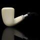 Smooth Full Bent Pipe W Silver New-block Meerschaum Handmade Custom Case#496