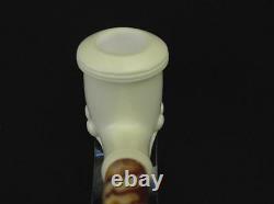 Smooth Oyster Smoking Block Meerschaum Pipe Gift Case Stand Pouch Good size 1536