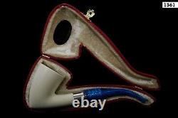 Smooth Pickaxe Pipe By Tekin BLOCK MEERSCHAUM-NEW-HAND CARVED W Case#1469