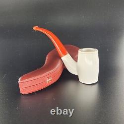 Smooth Poker meerschaum pipe handcarved block meerschaum by CPW #2144