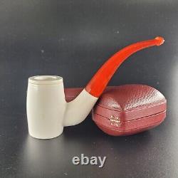 Smooth Poker meerschaum pipe handcarved block meerschaum by CPW #2144