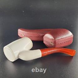 Smooth Poker meerschaum pipe handcarved block meerschaum by CPW #2144