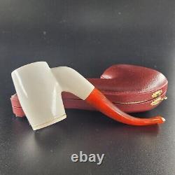 Smooth Poker meerschaum pipe handcarved block meerschaum by CPW #2144