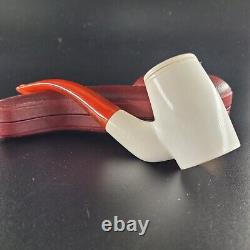 Smooth Poker meerschaum pipe handcarved block meerschaum by CPW #2144