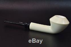 Smooth Rhodesian Pipe By Tekin-new-block Meerschaum Handmade W Case#942