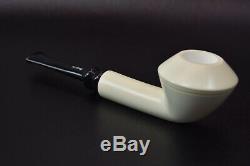 Smooth Rhodesian Pipe By Tekin-new-block Meerschaum Handmade W Case#942