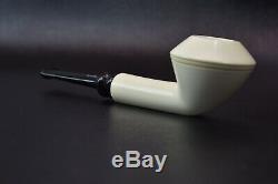 Smooth Rhodesian Pipe By Tekin-new-block Meerschaum Handmade W Case#942