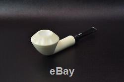 Smooth Rhodesian Pipe By Tekin-new-block Meerschaum Handmade W Case#942