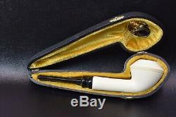 Smooth Rhodesian Pipe By Tekin-new-block Meerschaum Handmade W Case#942