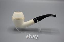 Smooth Rhodesian Pipe New block Meerschaum Handmade Army Pocket Case#152