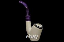 Smooth Sitter Pipe By Tekin-new-block Meerschaum Handmade W Case#637