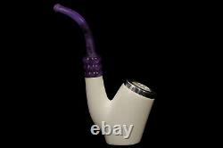 Smooth Sitter Pipe By Tekin-new-block Meerschaum Handmade W Case#637