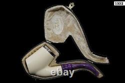 Smooth Sitter Pipe By Tekin-new-block Meerschaum Handmade W Case#637