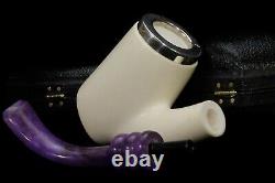 Smooth Sitter Pipe By Tekin-new-block Meerschaum Handmade W Case#637