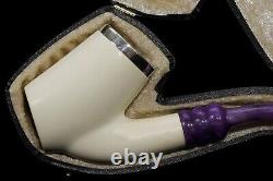 Smooth Sitter Pipe By Tekin-new-block Meerschaum Handmade W Case#637