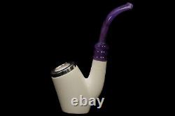 Smooth Sitter Pipe By Tekin-new-block Meerschaum Handmade W Case#637